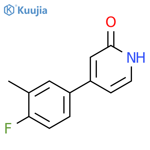 4-(4-Fluoro-3-methylphenyl)-2-hydroxypyridine structure