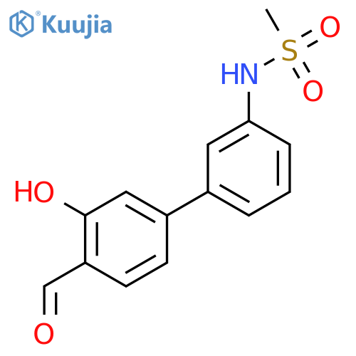 N-[3-(4-formyl-3-hydroxyphenyl)phenyl]methanesulfonamide structure