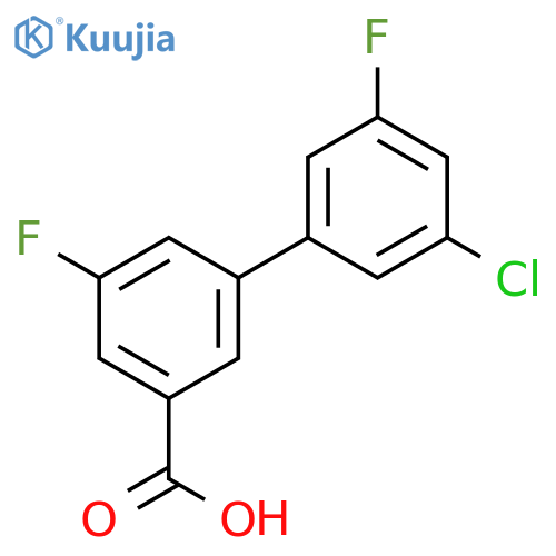 3-(3-Chloro-5-fluorophenyl)-5-fluorobenzoic acid structure