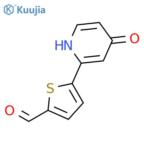 2-(5-Formylthiophen-2-YL)-4-hydroxypyridine structure