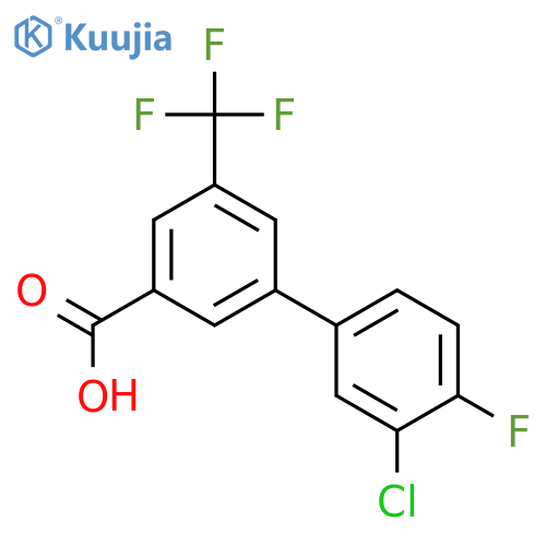 3-(3-Chloro-4-fluorophenyl)-5-trifluoromethylbenzoic acid structure