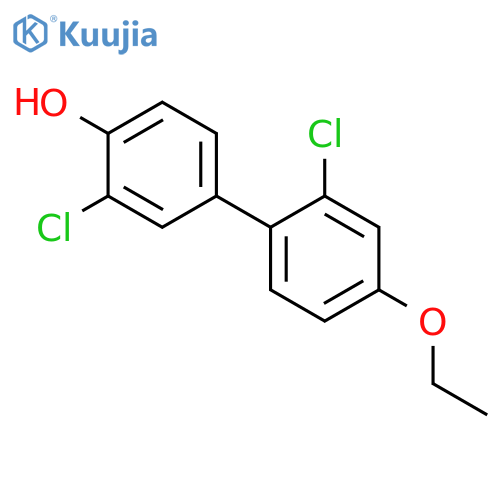 2-Chloro-4-(2-chloro-4-ethoxyphenyl)phenol structure