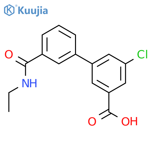 5-Chloro-3-[3-(N-ethylaminocarbonyl)phenyl]benzoic acid structure