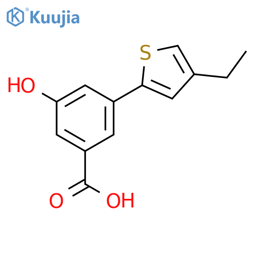 3-(4-Ethylthiophenyl)-5-hydroxybenzoic acid structure