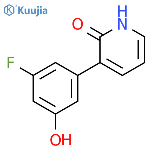 3-(3-Fluoro-5-hydroxyphenyl)-2-hydroxypyridine structure