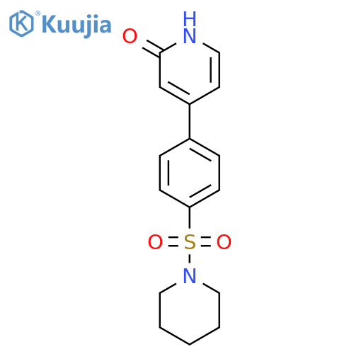 2-Hydroxy-4-[4-(piperidin-1-ylsulfonyl)phenyl]pyridine structure