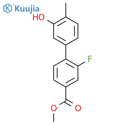 5-(2-Fluoro-4-methoxycarbonylphenyl)-2-methylphenol structure