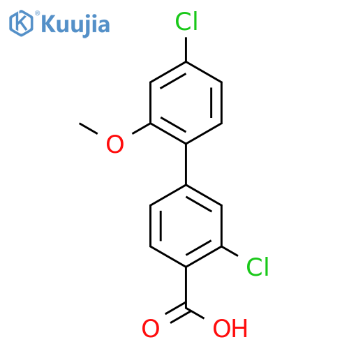 2-chloro-4-(4-chloro-2-methoxyphenyl)benzoic Acid structure