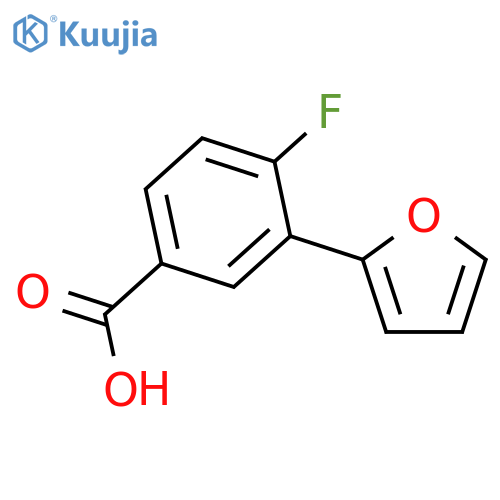 4-Fluoro-3-(furan-2-YL)benzoic acid structure