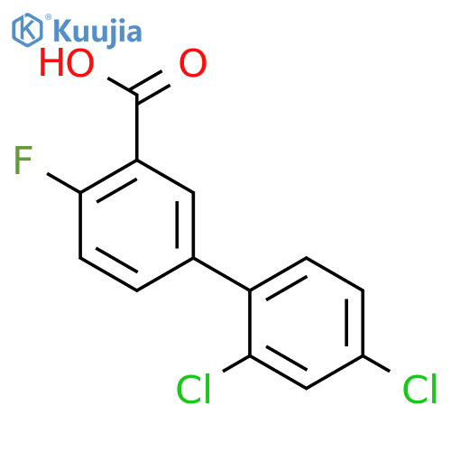 5-(2,4-Dichlorophenyl)-2-fluorobenzoic acid structure