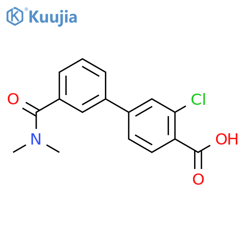 2-chloro-4-[3-(dimethylcarbamoyl)phenyl]benzoic Acid structure