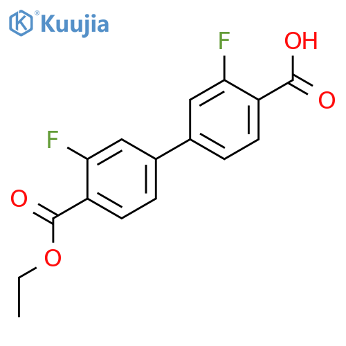 4-[4-(Ethoxycarbonyl)-3-fluorophenyl]-2-fluorobenzoic acid structure
