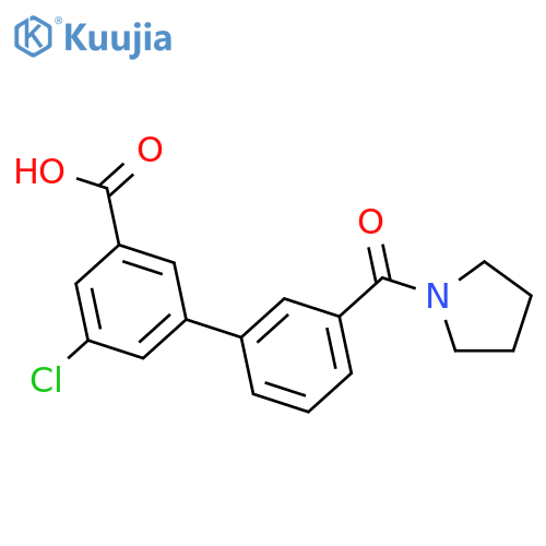 5-Chloro-3-(3-pyrrolidinylcarbonylphenyl)benzoic acid structure