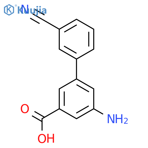 3-Amino-5-(3-cyanophenyl)benzoic acid structure