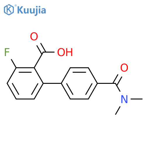 2-[4-(N,N-Dimethylaminocarbonyl)phenyl]-6-fluorobenzoic acid structure