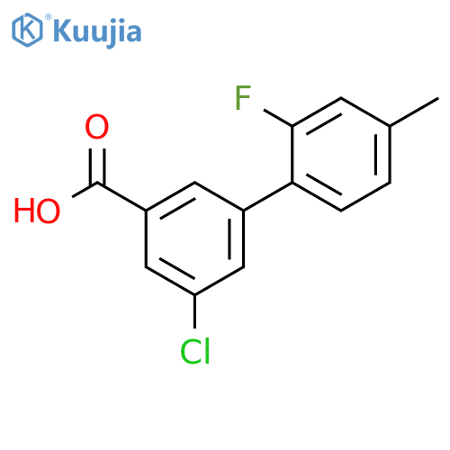 5-Chloro-3-(2-fluoro-4-methylphenyl)benzoic acid structure