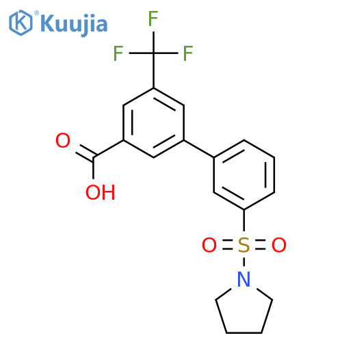 3-[3-(Pyrrolidinylsulfonyl)phenyl]-5-trifluoromethylbenzoic acid structure