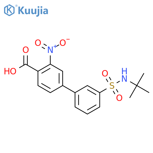 4-(3-t-Butylsulfamoylphenyl)-2-nitrobenzoic acid structure