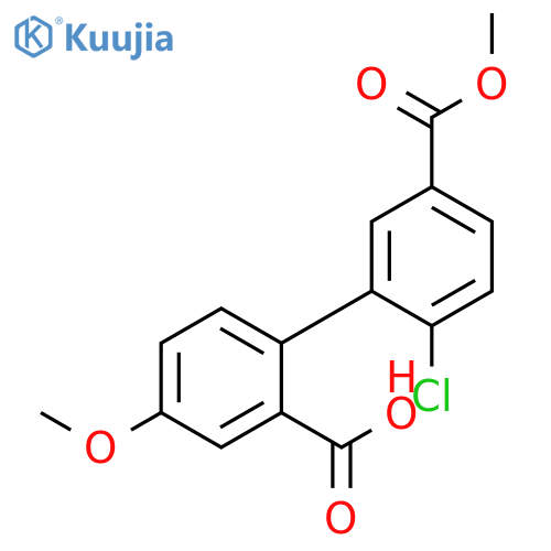 2-(2-Chloro-5-methoxycarbonylphenyl)-5-methoxybenzoic acid structure