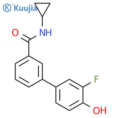 4-[3-(Cyclopropylaminocarbonyl)phenyl]-2-fluorophenol structure