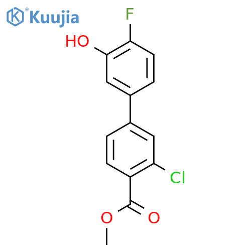 5-(3-Chloro-4-methoxycarbonylphenyl)-2-fluorophenol structure