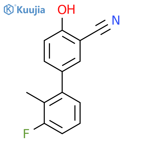 2-Cyano-4-(3-fluoro-2-methylphenyl)phenol structure