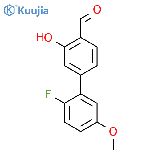 5-(2-Fluoro-5-methoxyphenyl)-2-formylphenol structure