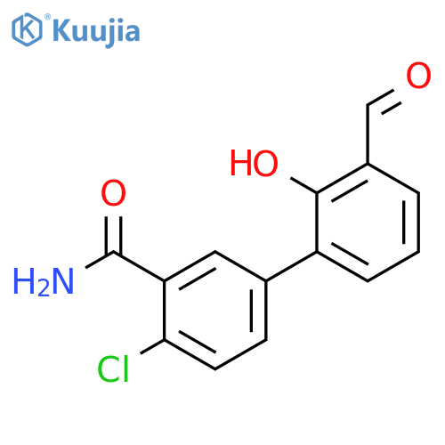 6-(3-Carbamoyl-4-chlorophenyl)-2-formylphenol structure