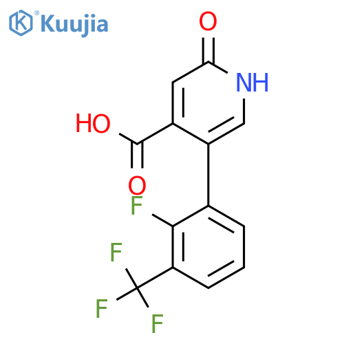 5-(2-Fluoro-3-trifluoromethylphenyl)-2-hydroxyisonicotinic acid structure