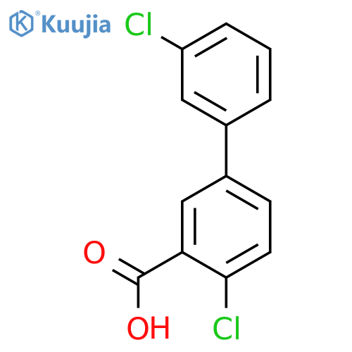 2-Chloro-5-(3-chlorophenyl)benzoic acid structure