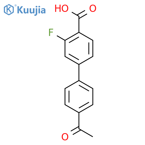 4-(4-Acetylphenyl)-2-fluorobenzoic acid structure