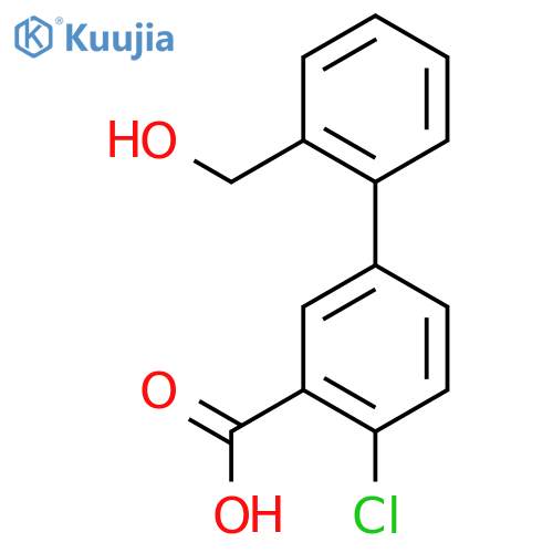 2-chloro-5-[2-(hydroxymethyl)phenyl]benzoic Acid structure