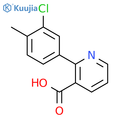 2-(3-Chloro-4-methylphenyl)pyridine-3-carboxylic acid structure