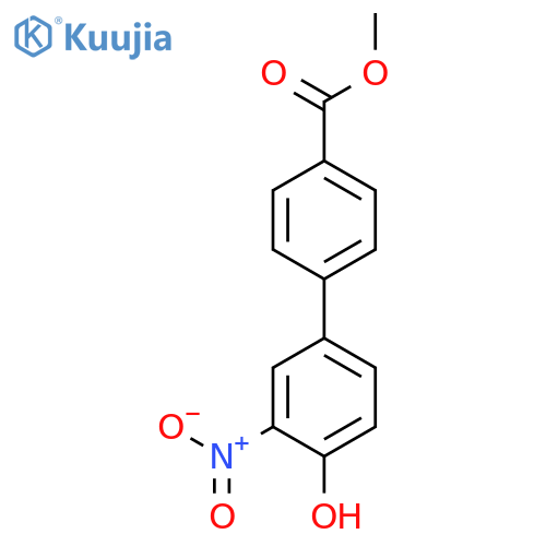 4-(4-Methoxycarbonylphenyl)-2-nitrophenol structure