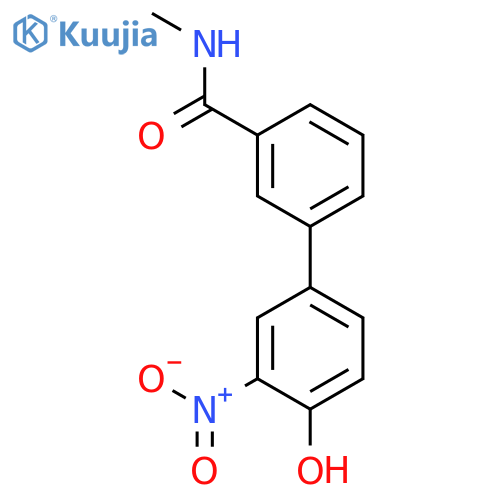 4-[3-(N-Methylaminocarbonyl)phenyl]-2-nitrophenol structure