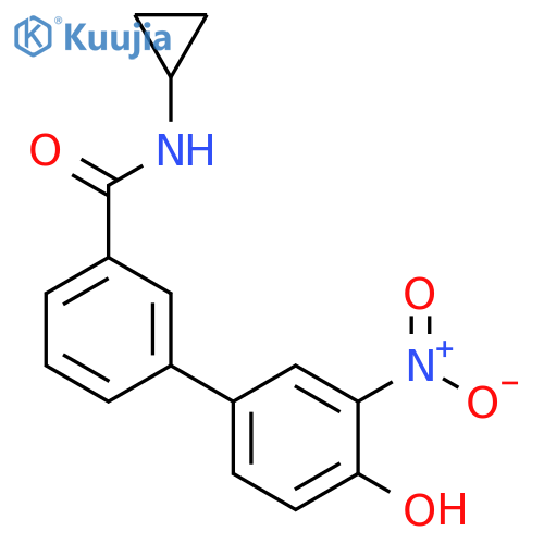 4-[3-(Cyclopropylaminocarbonyl)phenyl]-2-nitrophenol structure