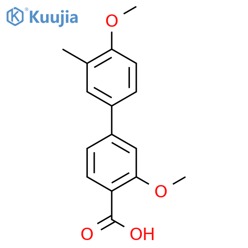 4-(4-Methoxy-3-methylphenyl)-2-methoxybenzoic acid structure