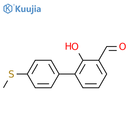 2-Formyl-6-(4-methylthiophenyl)phenol structure