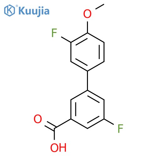 5-Fluoro-3-(3-fluoro-4-methoxyphenyl)benzoic acid structure