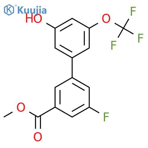 5-(3-Fluoro-5-methoxycarbonylphenyl)-3-trifluoromethoxyphenol structure