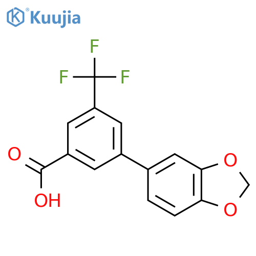 3-(3,4-Methylenedioxyphenyl)-5-trifluoromethylbenzoic acid structure