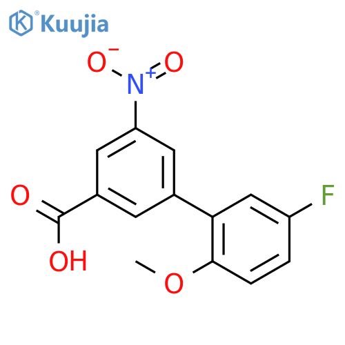 3-(5-Fluoro-2-methoxyphenyl)-5-nitrobenzoic acid structure