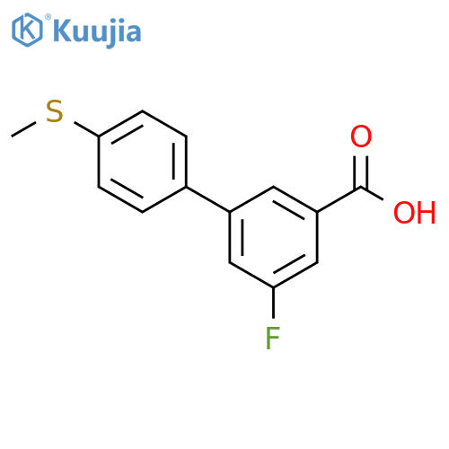 5-Fluoro-3-(4-methylthiophenyl)benzoic acid structure