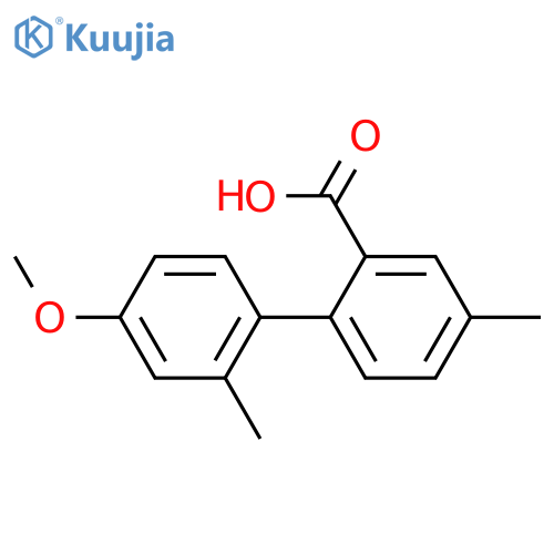 2-(4-Methoxy-2-methylphenyl)-5-methylbenzoic acid structure
