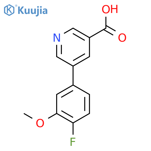 5-(4-Fluoro-3-methoxyphenyl)nicotinic acid structure