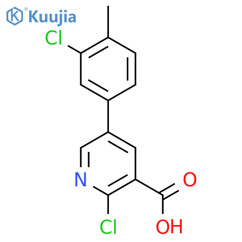 2-Chloro-5-(3-chloro-4-methylphenyl)nicotinic acid structure