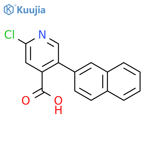2-Chloro-5-(naphthalen-2-YL)isonicotinic acid structure