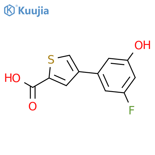 5-(2-Carboxythiophene-4-yl)-3-fluorophenol structure
