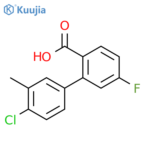 2-(4-chloro-3-methylphenyl)-4-fluorobenzoic Acid structure