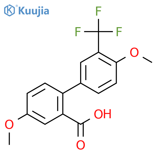 5-methoxy-2-[4-methoxy-3-(trifluoromethyl)phenyl]benzoic Acid structure